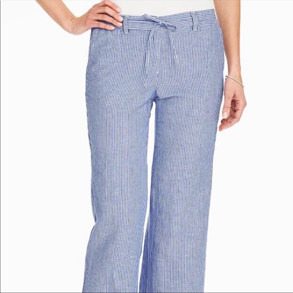 Talbots Pinstripe Linen pants